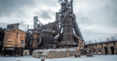 carrie furnace in the snow